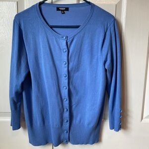 Premise Royal Blue Button-Up Cardigan